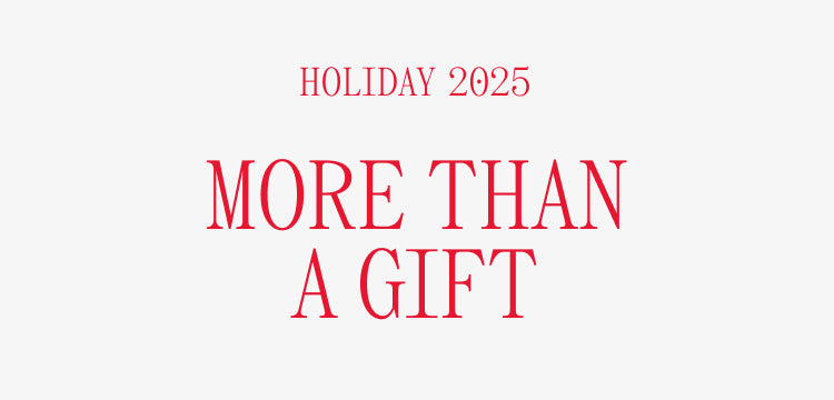 Holiday 2025 more than a gift text on plain background