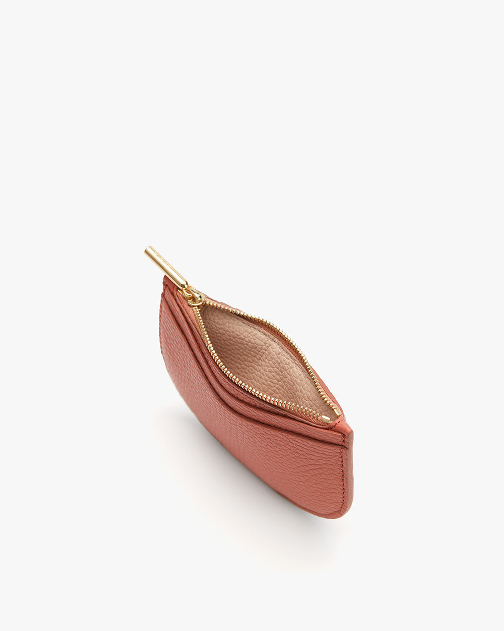 Small zipper pouch on white background