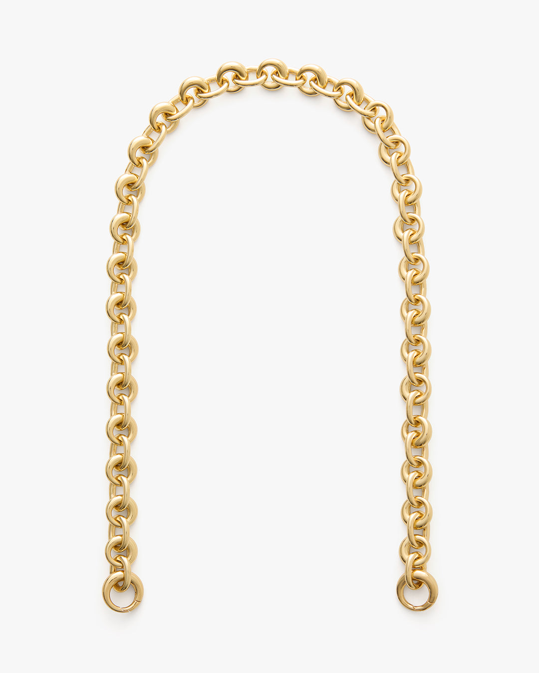 Chain strap with round links.
