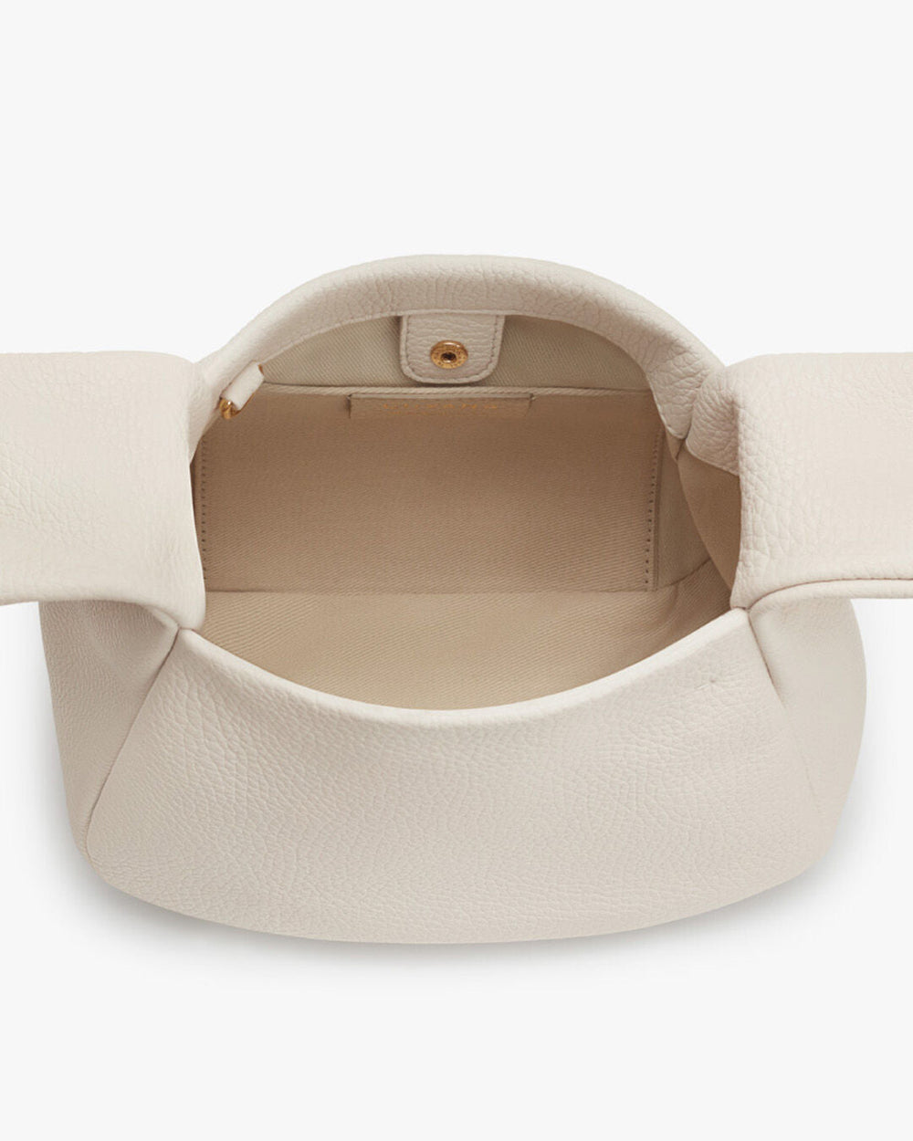 Open handbag viewed from above