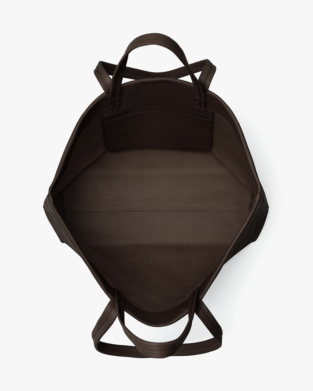 Open tote bag with two handles viewed from above