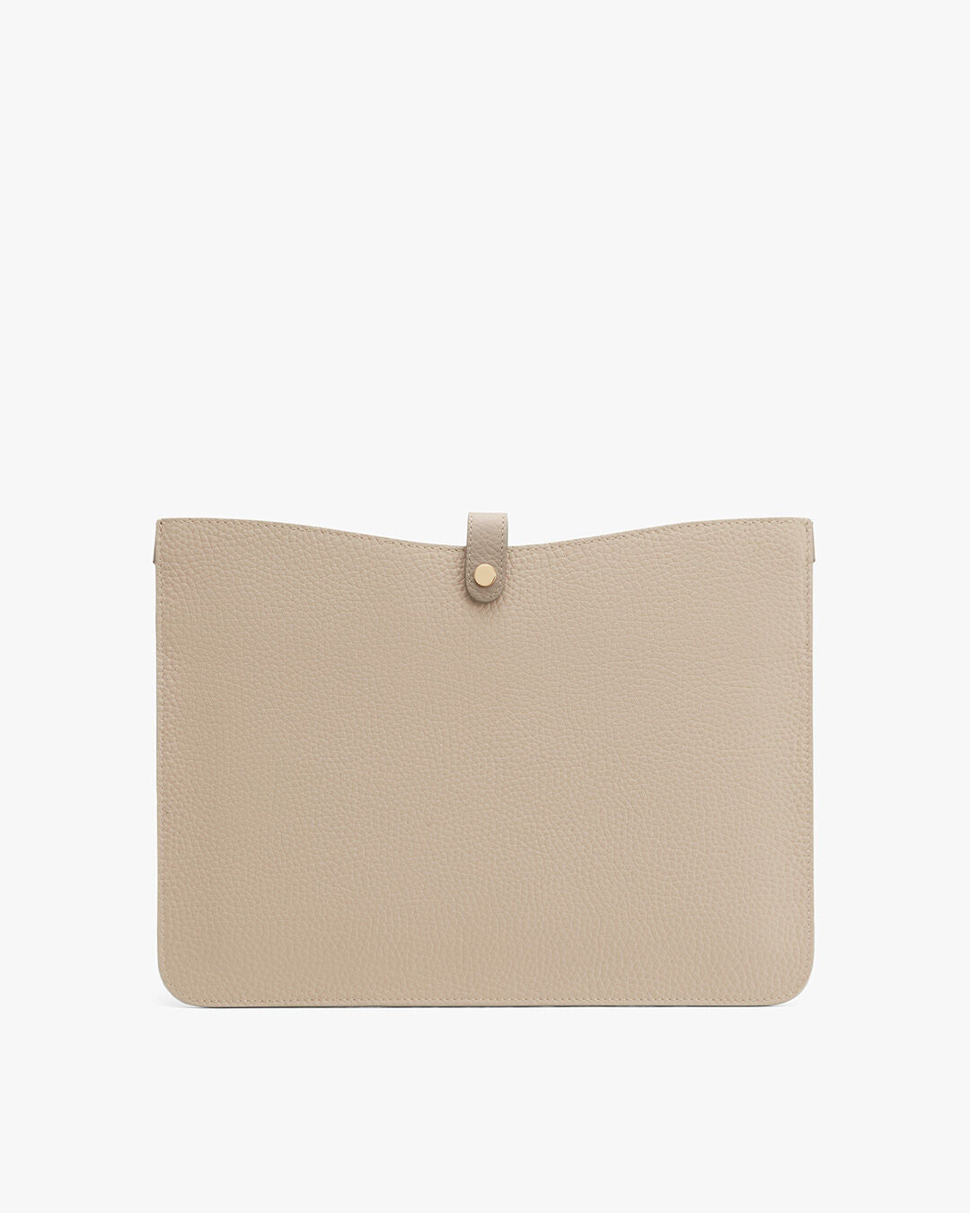 Textured clutch bag with a flap closure