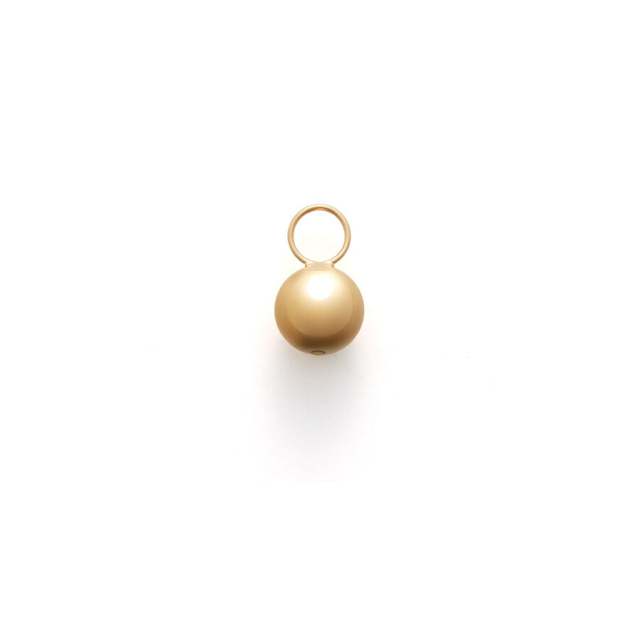 Round pendant with a loop on top, isolated on a white background.